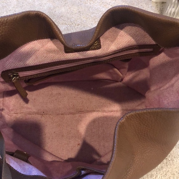 DOONEY & BOURKE CHOCOLATE BROWN LEATHER BAG - Picture 6 of 10